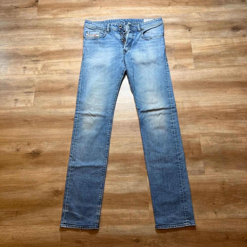 Diesel Buster Jeans Mens 32x32 Blue Slim Tapered Stretch Wash 3D 084BU Denim